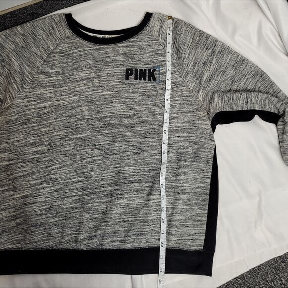 VS PINK sweatshirt crew neck spellout back graphic long sleeve L - Picture 10 of 10